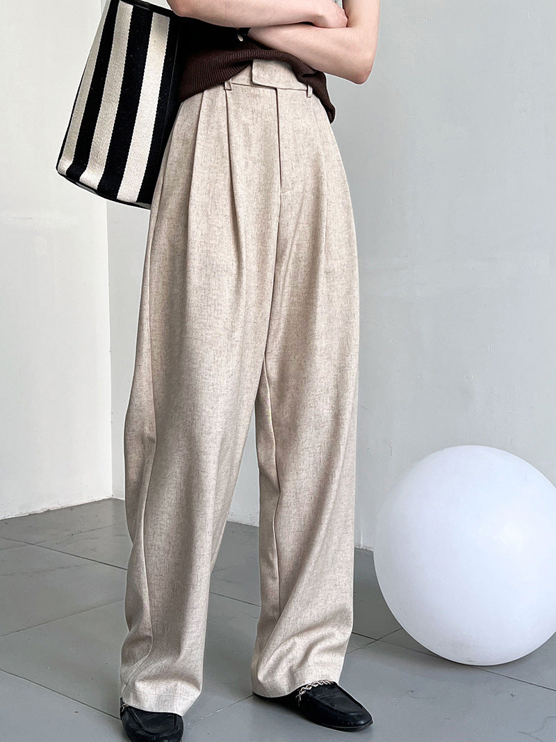 Loose Minimalist Mopping Suit Pants For Women