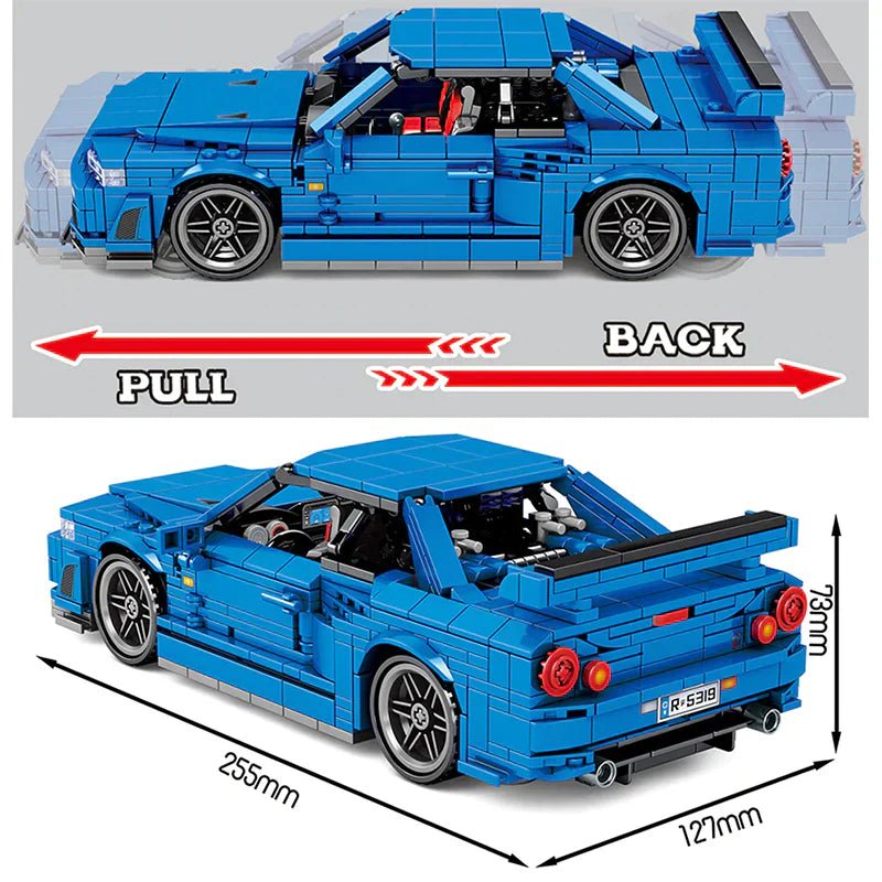 Godzilla R34 GT - R | 833pcs - hausofthreads