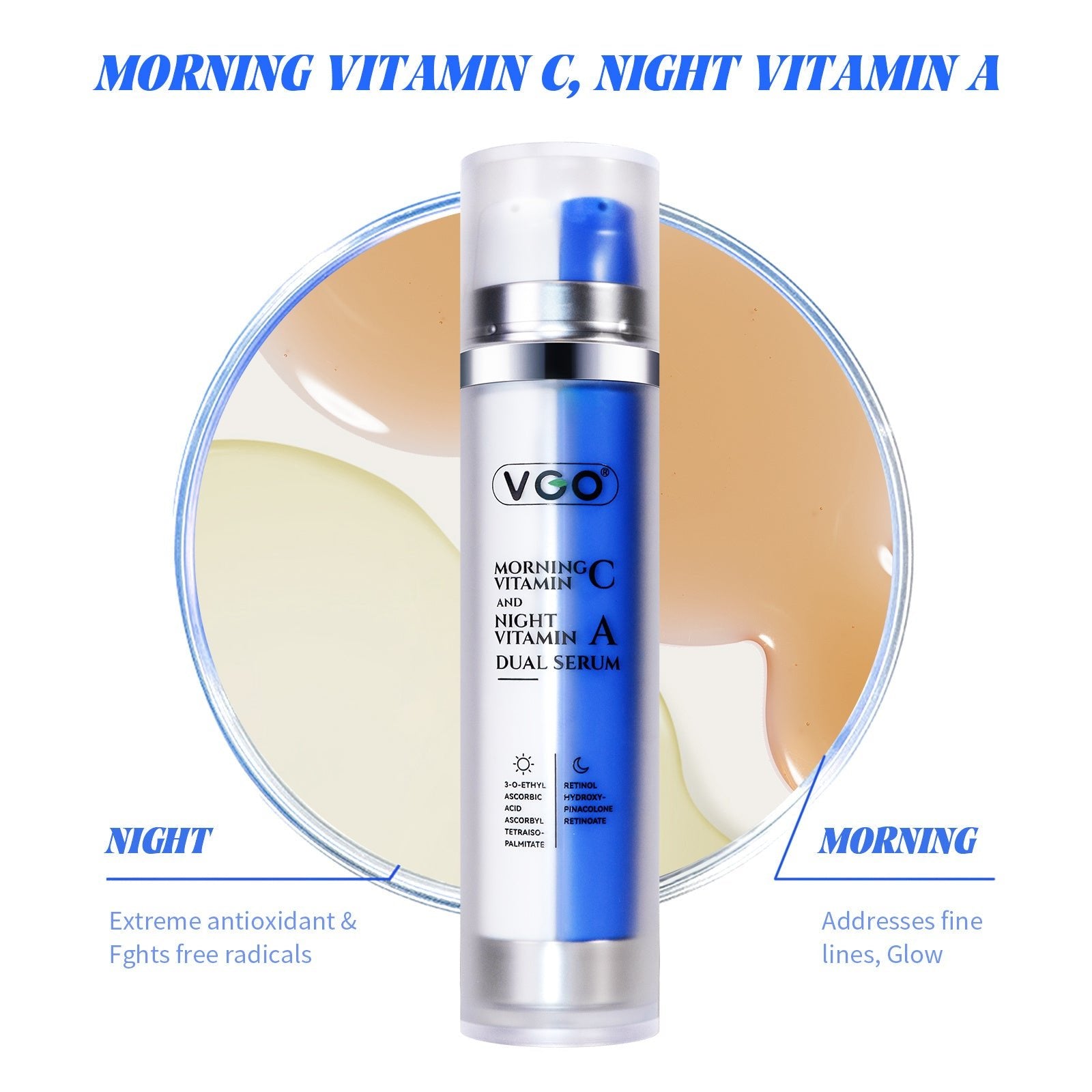 Morning Vitamin C And Night Vitamin A Dual Serum - HausOfThreads®