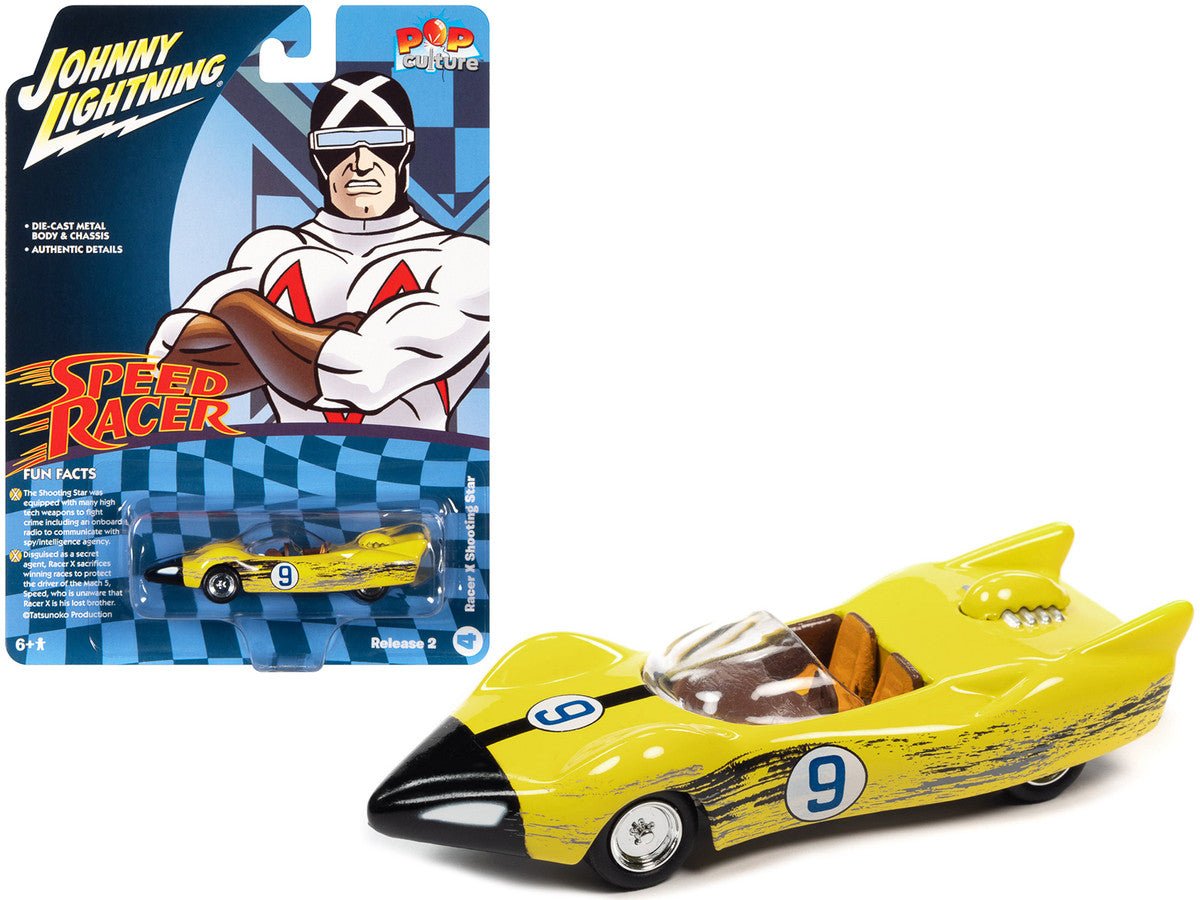 Racer X's Shooting Star (Raced Version) "Speed Racer" (1967) TV Series "Pop Culture" 2022 Release 2 1/64 Diecast Model Car by Johnny Lightning - hausofthreads
