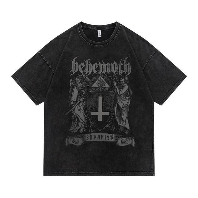 Retro Skull Graphic Cotton T-Shirt for Men - HTO