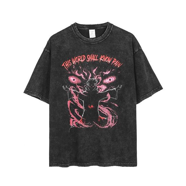 Retro Skull Graphic Cotton T-Shirt for Men - HTO