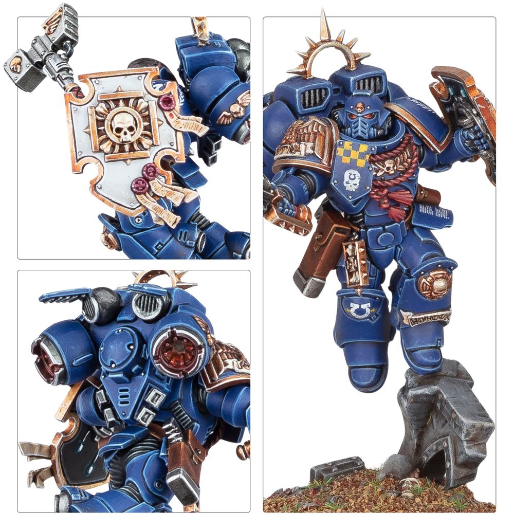 Space Marines: Captain with Jump Pack & Relic Shield - hausofthreads
