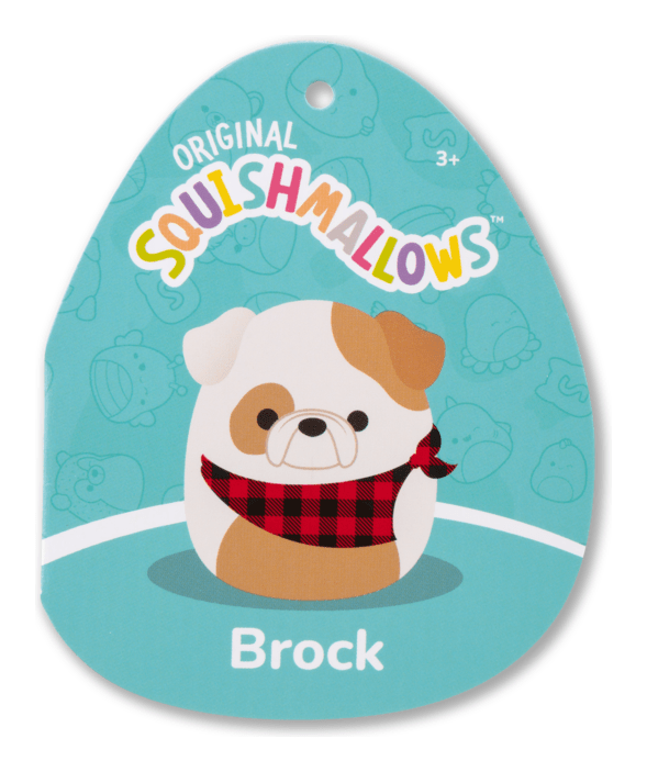 Squishmallows - 12in Brock the Bulldog w/Bandana - hausofthreads