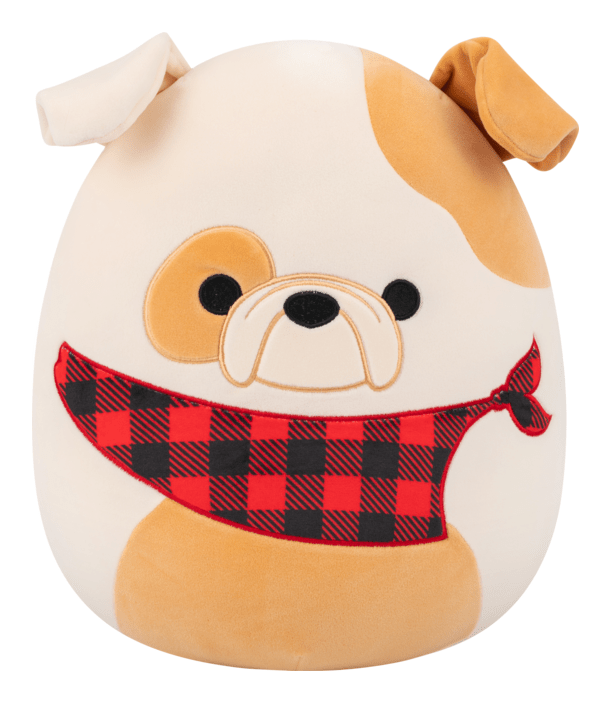 Squishmallows - 12in Brock the Bulldog w/Bandana - hausofthreads