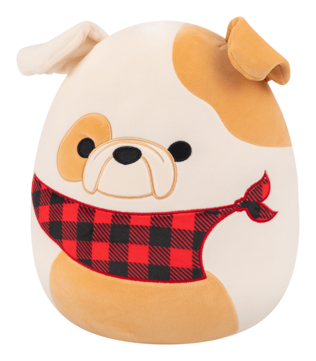 Squishmallows - 12in Brock the Bulldog w/Bandana - hausofthreads