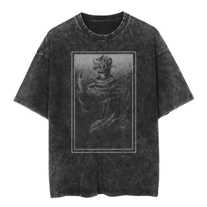 Vintage Oversized Jujutsu Kaisen Graphic Tee - HTO