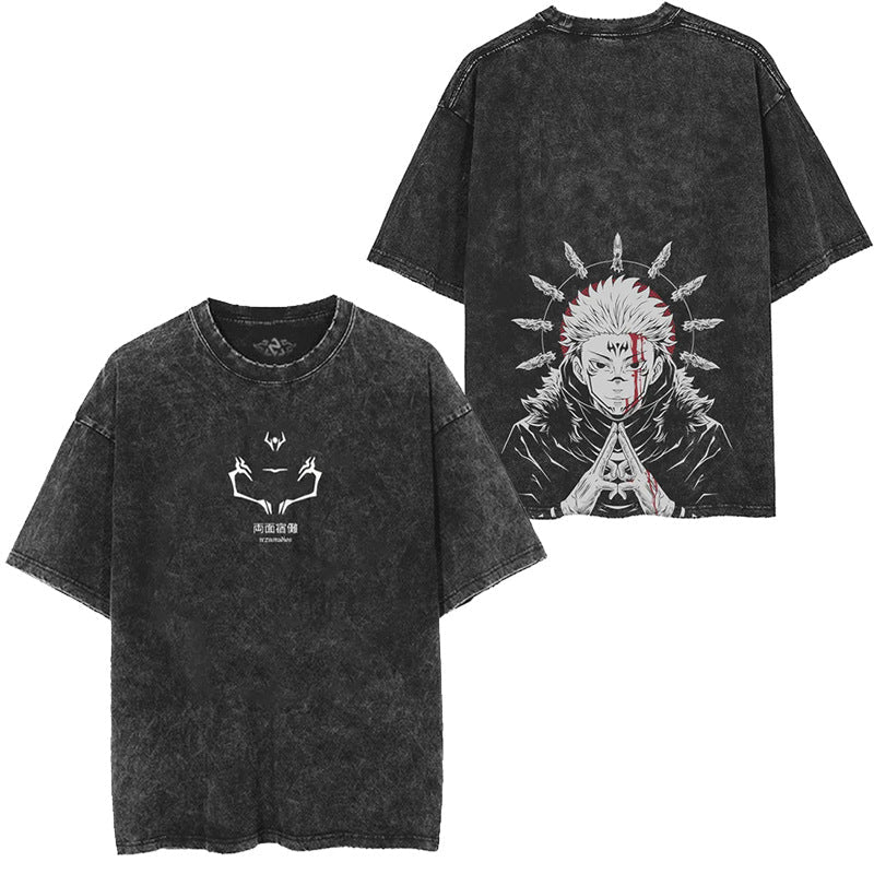 Vintage Oversized Jujutsu Kaisen Graphic Tee - HTO