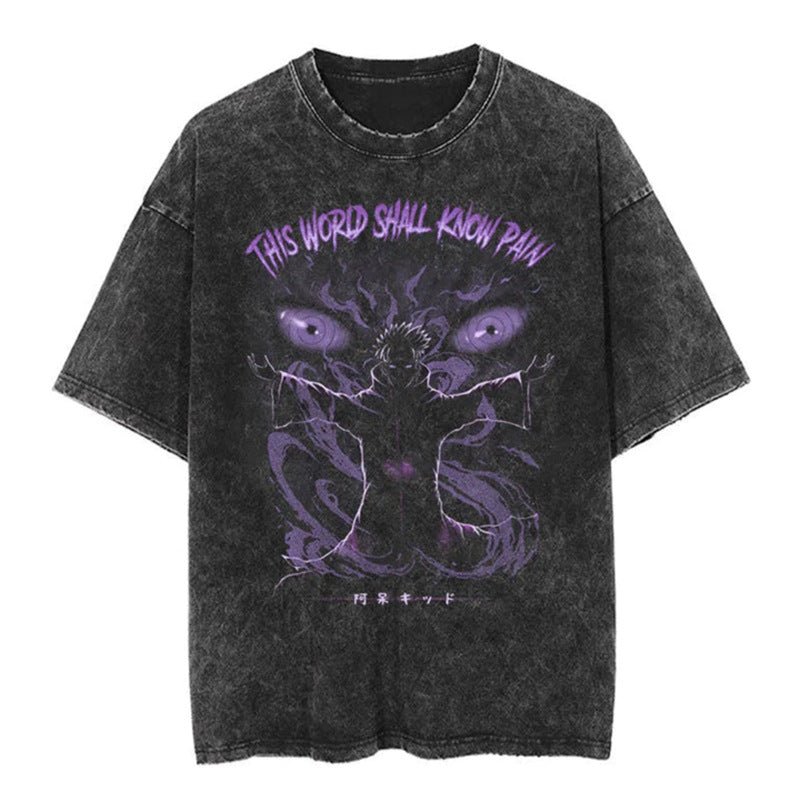 Vintage Oversized Jujutsu Kaisen Graphic Tee - HTO