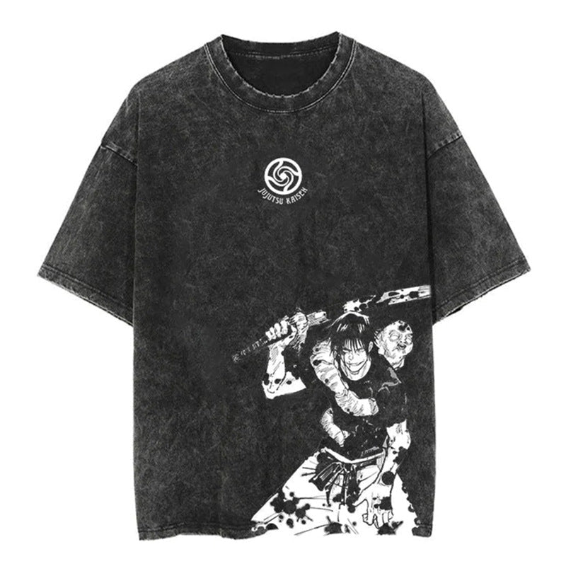 Vintage Oversized Jujutsu Kaisen Graphic Tee - HTO