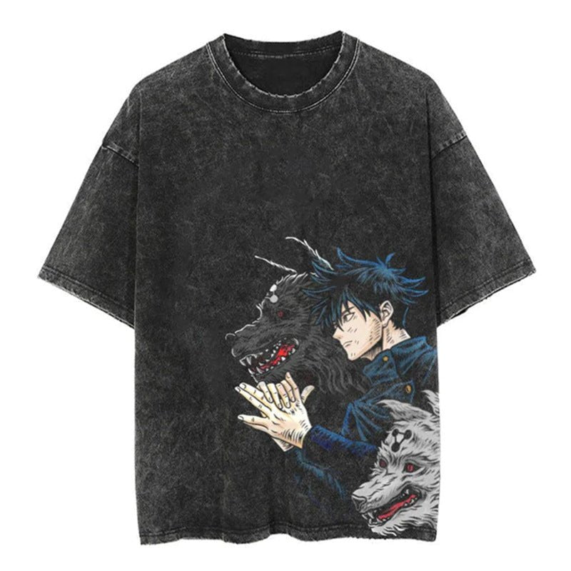 Vintage Oversized Jujutsu Kaisen Graphic Tee - HTO