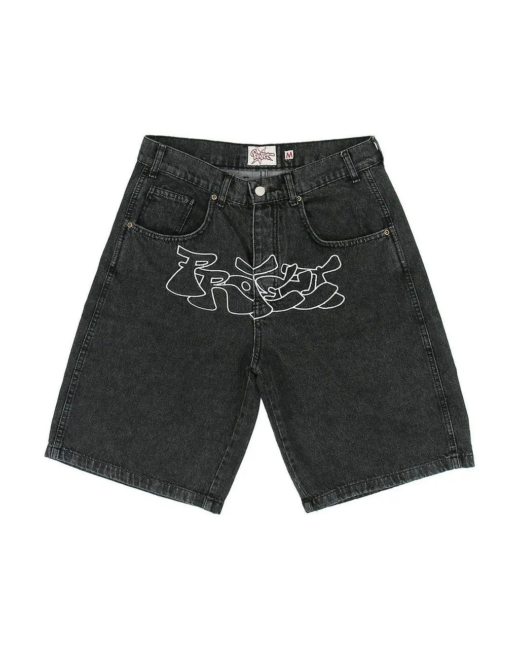 Y2K Hip Hop Denim Shorts for Men - HTO