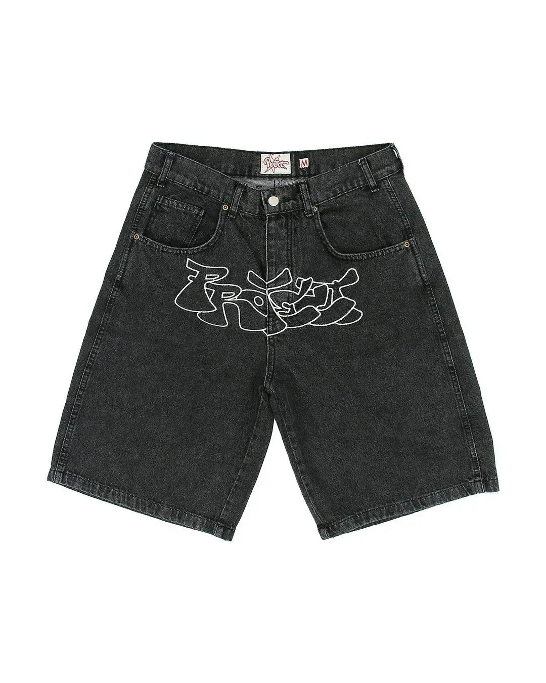 Y2K Hip Hop Denim Shorts for Men - HTO